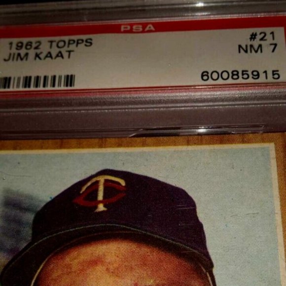 1962 Topps Jim Kaat #21 Professionally Graded (PSA) NM-Near Mint of 7 Twins - Picture 3 of 6